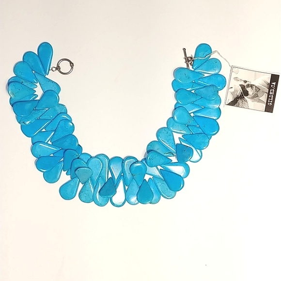 Real Turquoise chunky chocker necklace, one of a kind - handmade NWT - Picture 10 of 10